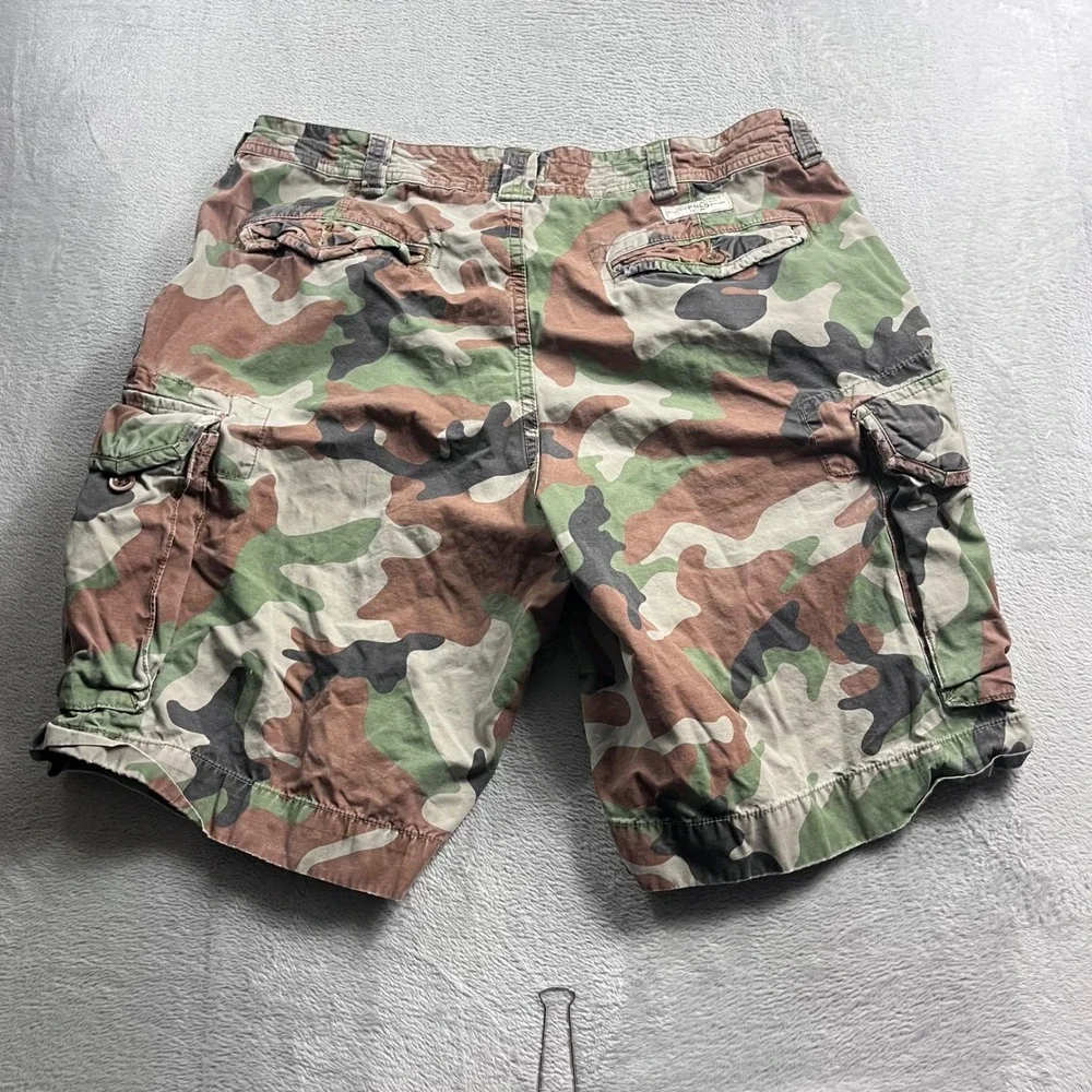 Polo Ralph Lauren Mens Camo Cargo Shorts Size 38 Woodland Camouflage Military